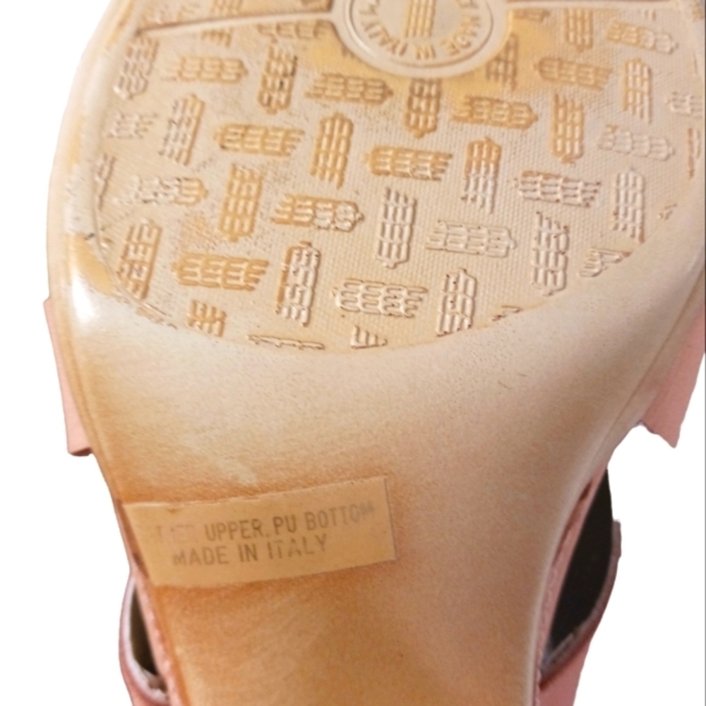Anna Capris Italian Leather Strappy Tan Sandals size 8.5 M - Picture 10 of 12